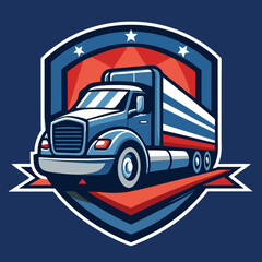 Truck Transportation Logo Design Concept &ndash; Vector Art & Illustration for Logistics

