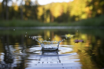 Ripples of Dawn on a Forest Lake