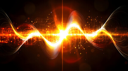 Fiery energy burst abstract background
