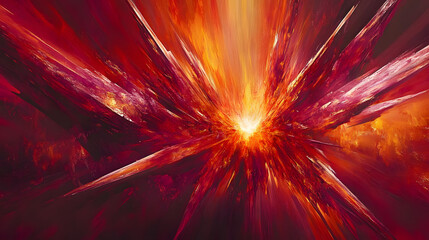 Fiery energy burst abstract background