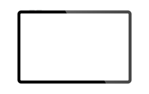 Modern tablet pc mockup with blank screen, realistic user interface template Vector illustration