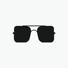 summer icon sunglasses vector silhouette