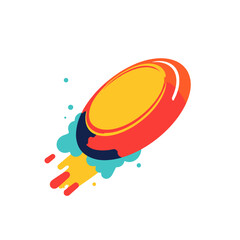 Flying rugby ball with motion effect in vibrant colors  