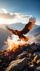 Obraz premium Phoenix Rises from the Ashes 