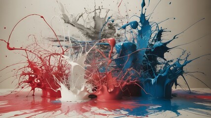 colorful water splash