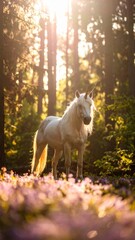 Obraz premium Unicorn in the Sparkling Forest 