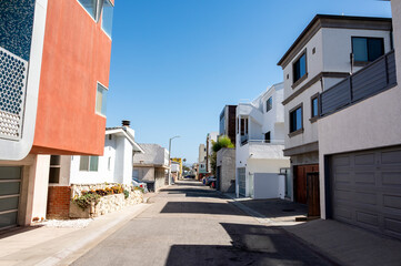 Beach alley showing backsides of beachfront homes