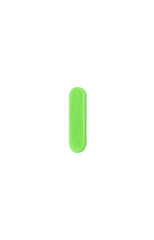 Colored clay shaped like the English letter I. light green, green