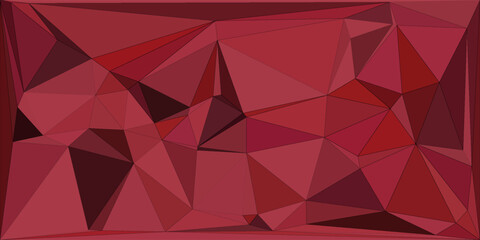 Abstract Polygonal Background in Dark Red Tones with Geometric Triangle Shapes Creating a Low-Poly Design Perfect for Digital Art, Presentations, Web Design, and Graphic Projects