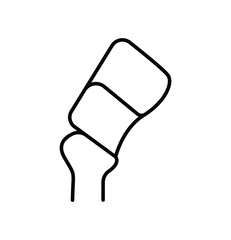 Bone line icon. Design elements for medical diagram or website. Outline simple vector collection.