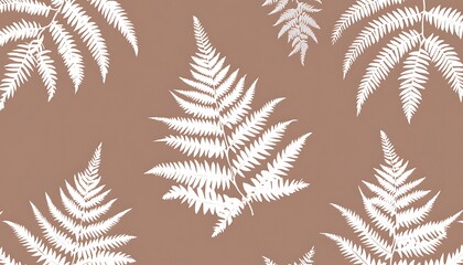 Naklejka premium Fern pattern on a beige background