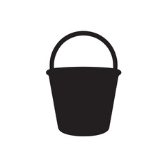 Bucket Solid Black Silhouette