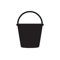 Bucket Minimalist Black Vector