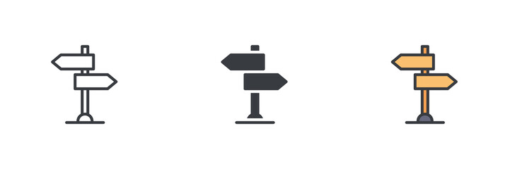 Signpost different style icon set