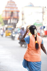 A cleaner working in the streets