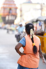 A cleaner working in the streets