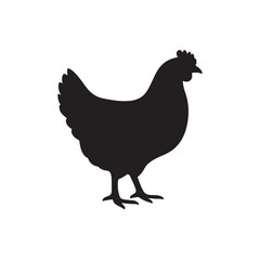 Hen Side View Silhouette