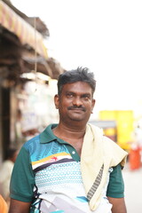 portrait of a worling indian man