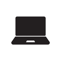 Sleek Laptop Solid Silhouette