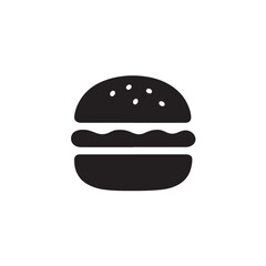 Classic Burger Vector Silhouette