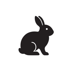 Cute Rabbit Vector Silhouette