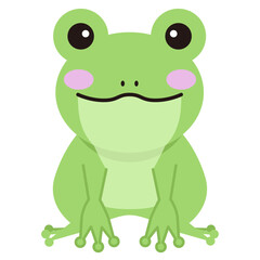 カエルのキャラクターのイラスト