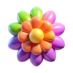 Bright colorful flowers isolated on a white background suggest a vibrant celebration