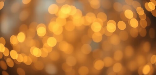 Obraz premium Abstract golden and gray bokeh, festive holiday magic, celebration, christmas