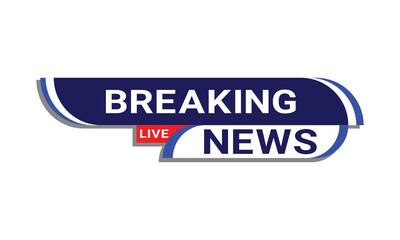 Breaking news background banners set. Breaking news, live broadcast, news screensaver on white background.