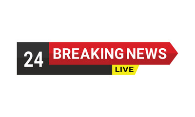Breaking news background banners set. Breaking news, live broadcast, news screensaver on white background.