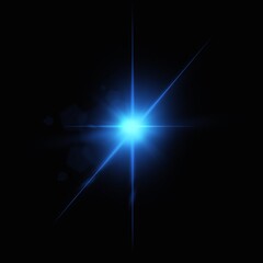 Blue Sparkle Light Effect Background
