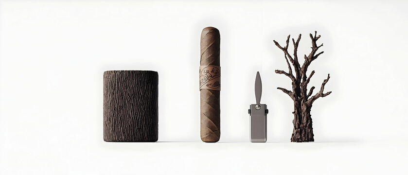 Abstract Still Life With Brown Objects