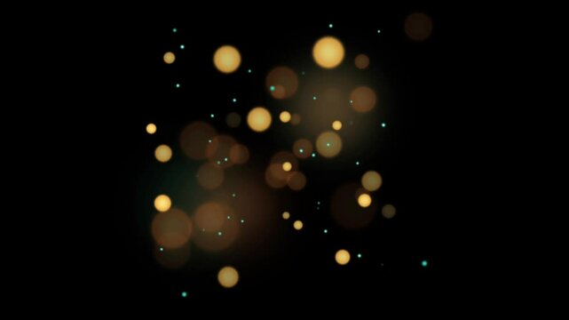 Gold dots lines movement. 