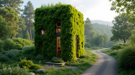 Neighborhood battery tower, AI generated image