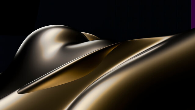 Golden shapes rise in shadows, evoking a calm ambiance