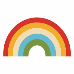 Obraz premium Rainbow-with-gold vector graphic for shirts, crafts, and festive decor.