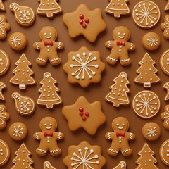 Gingerbread Holiday Delight: Festive Cookie Pattern