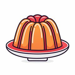 Create a vector icon of a simple jelly, featuring a bold, black stroke.  Ensure a clean, minimalist style.