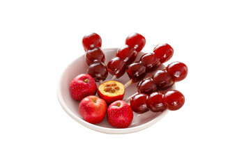 Children's snack made from hawthorn, candied haws