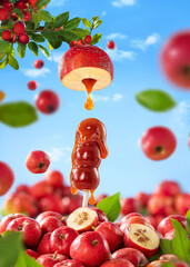 Children's snack made from hawthorn, candied haws