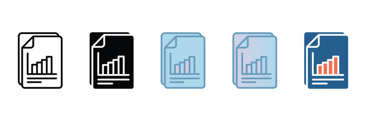 Data Icon Set Multiple Style Collection