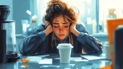 Overwhelmed and Stressed Woman