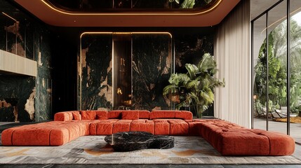 Luxury Living Room Interior Design: Modern Minimalist Sophistication