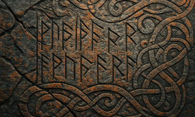 Ancient Rune Stone Erosion Texture &ndash; AI Generated