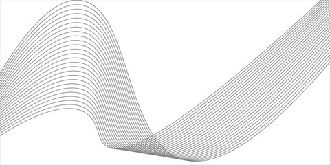 Fototapeta premium Modern abstract background with flowing lines. Digital future technology concept. vector illustration.