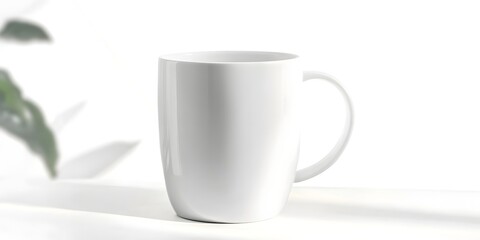 white ceramic coffee mug mockup isolated on white background 
