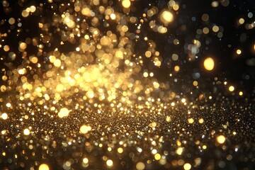 Sparkling golden glitter explosion