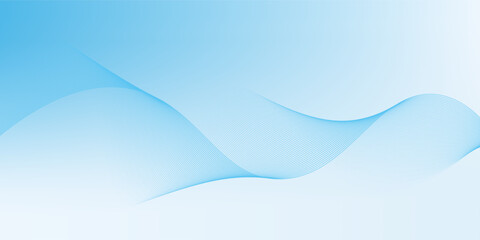 Deep sky blue gradient abstract background with stripes curve line vector image