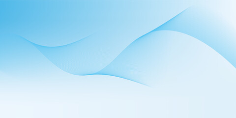 Deep sky blue gradient abstract background with stripes curve line vector image