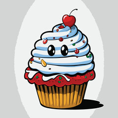 cup cake vector for design needs
